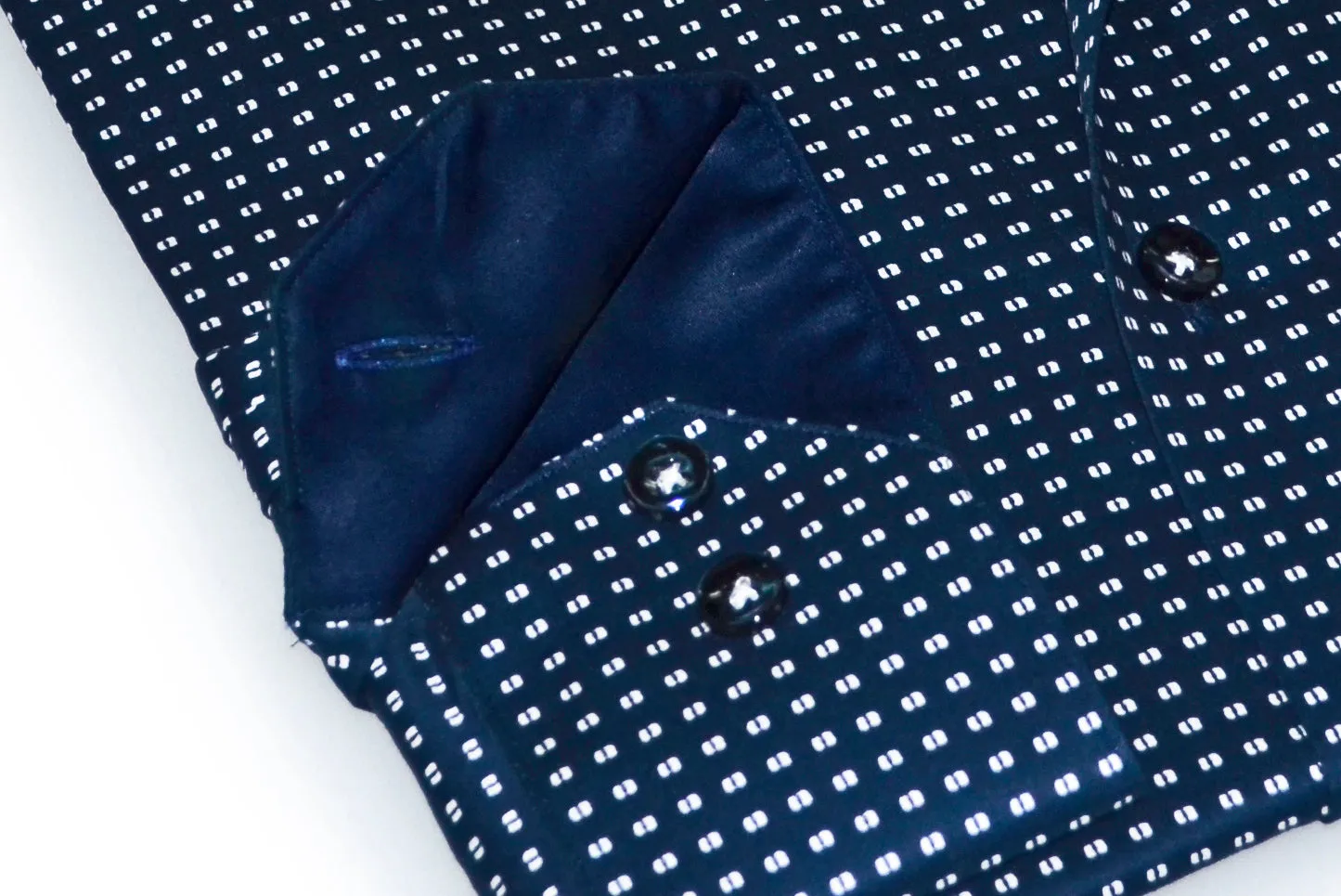 Stephen  Button-Up Shirt With Contrast Details // Navy // Contemporary Fit (Regular)