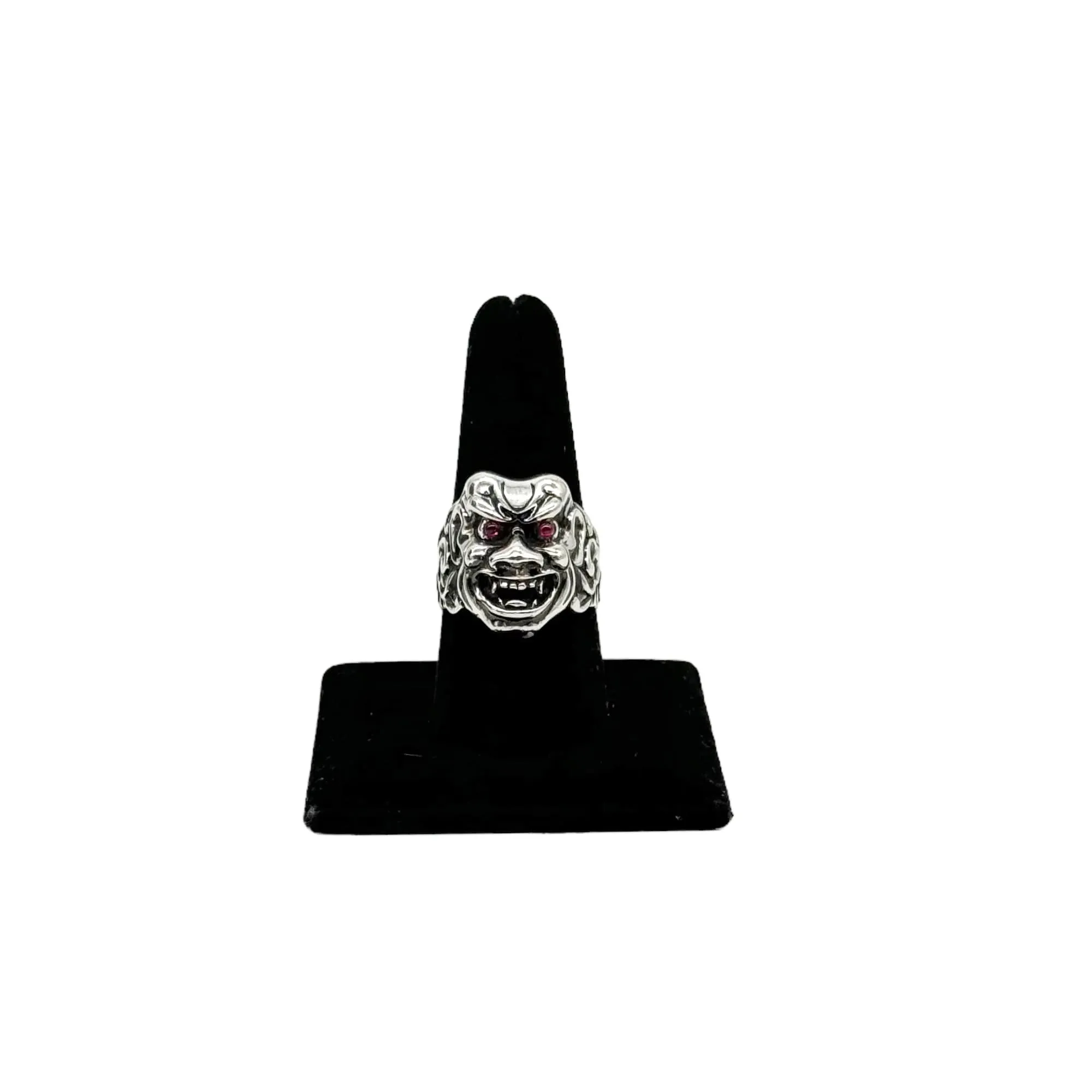 STEPHEN WEBSTER Sterling Silver Japanese Warrior Mask Ring