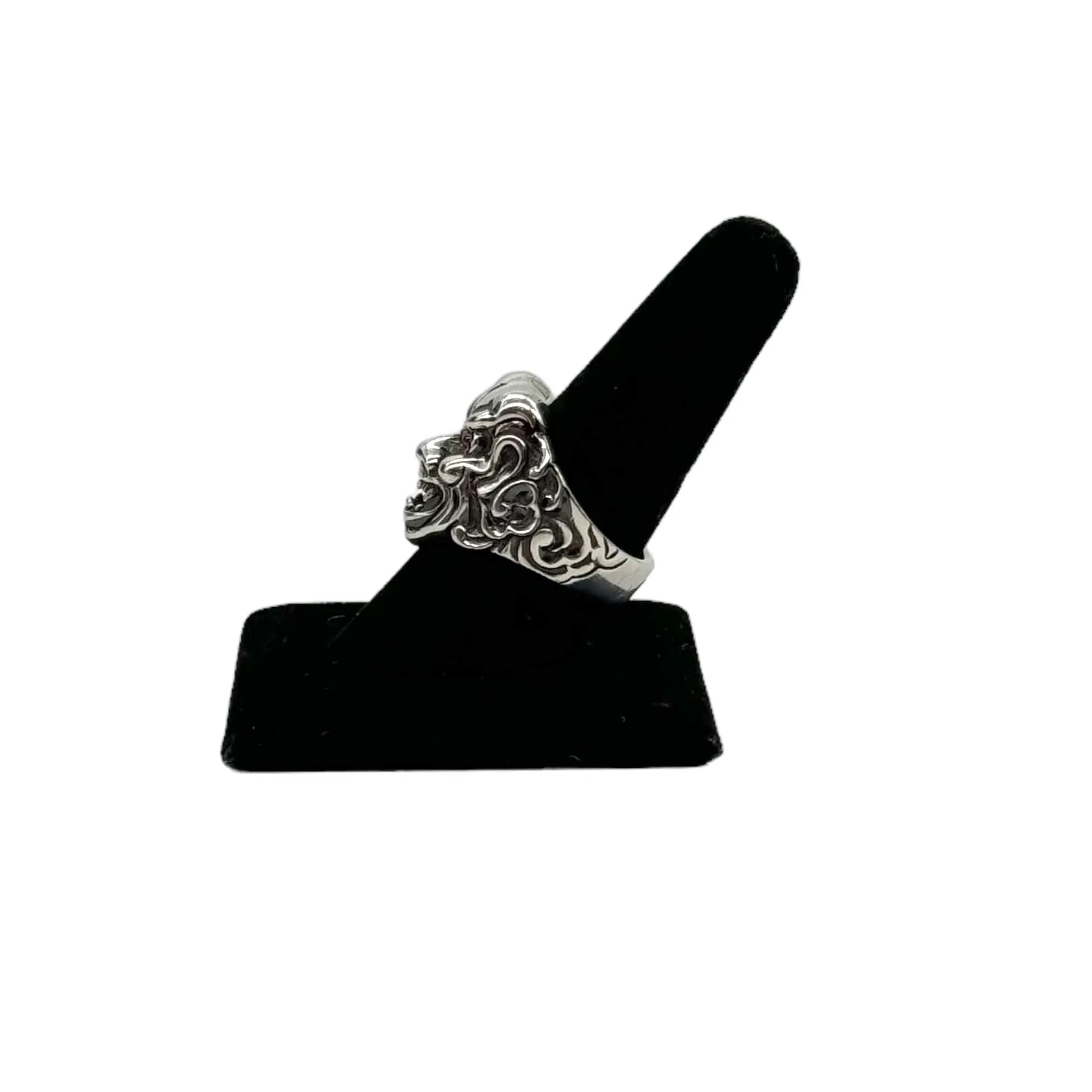 STEPHEN WEBSTER Sterling Silver Japanese Warrior Mask Ring