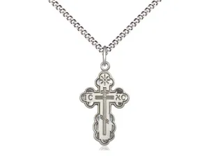 Sterling Silver St. Olga Cross (Orthodox)