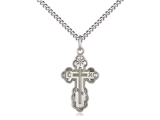 Sterling Silver St. Olga Cross (Orthodox)