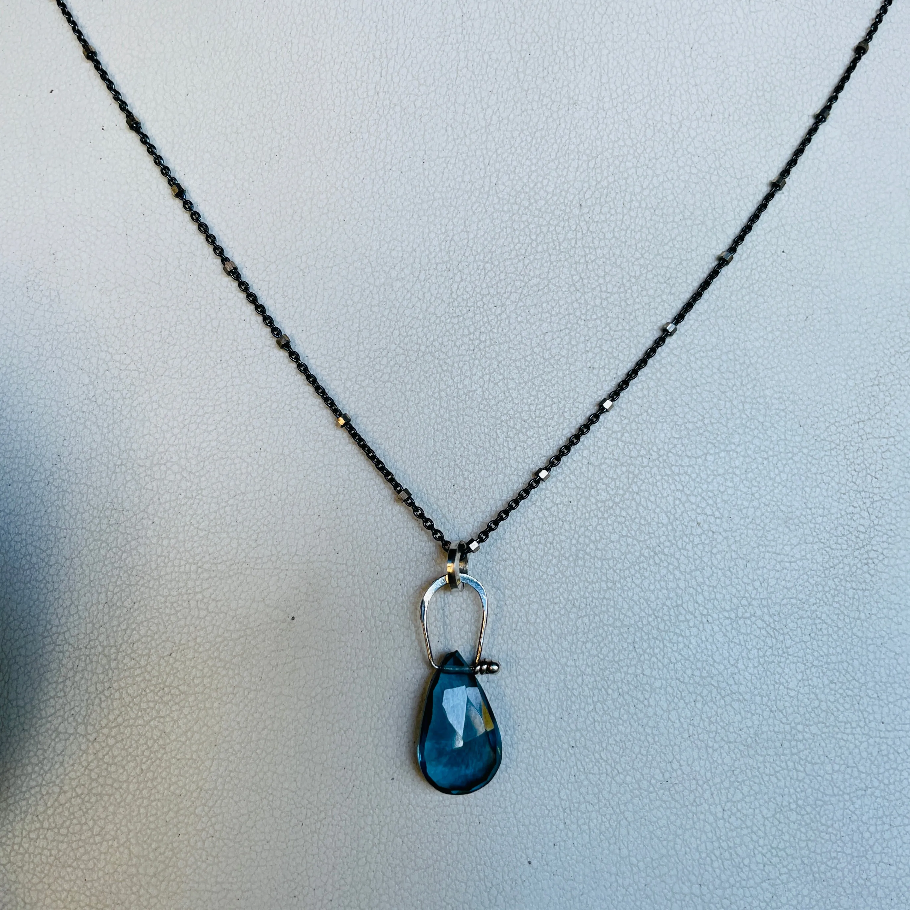 Stirrup London blue topaz necklace