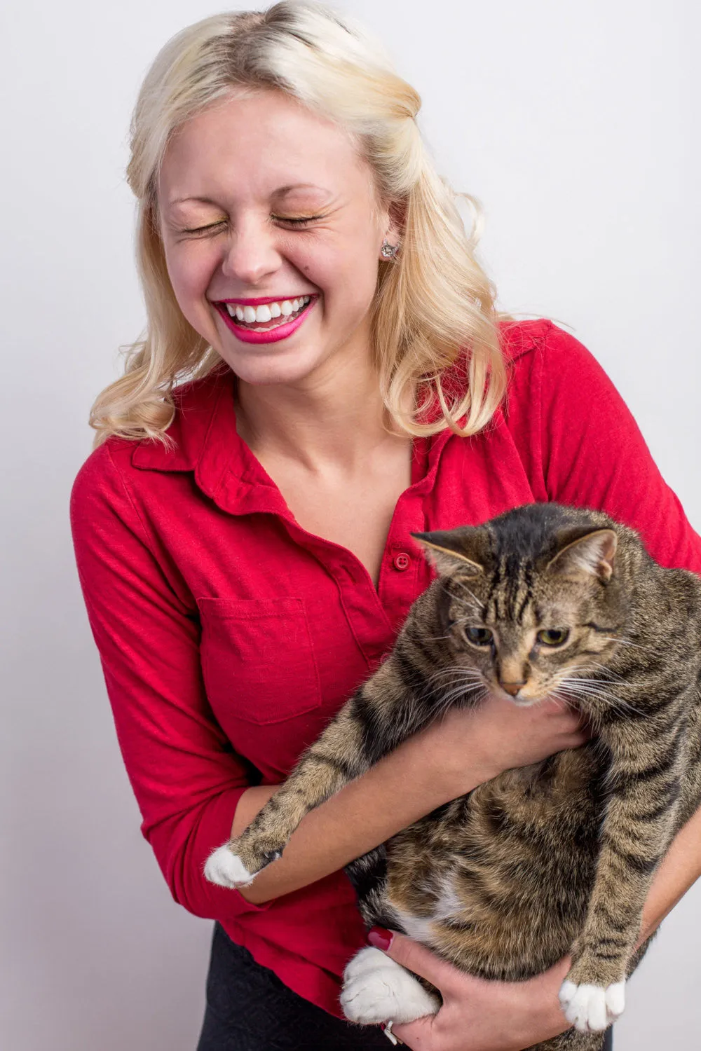 Tabby Cat Kitten Stud Earrings