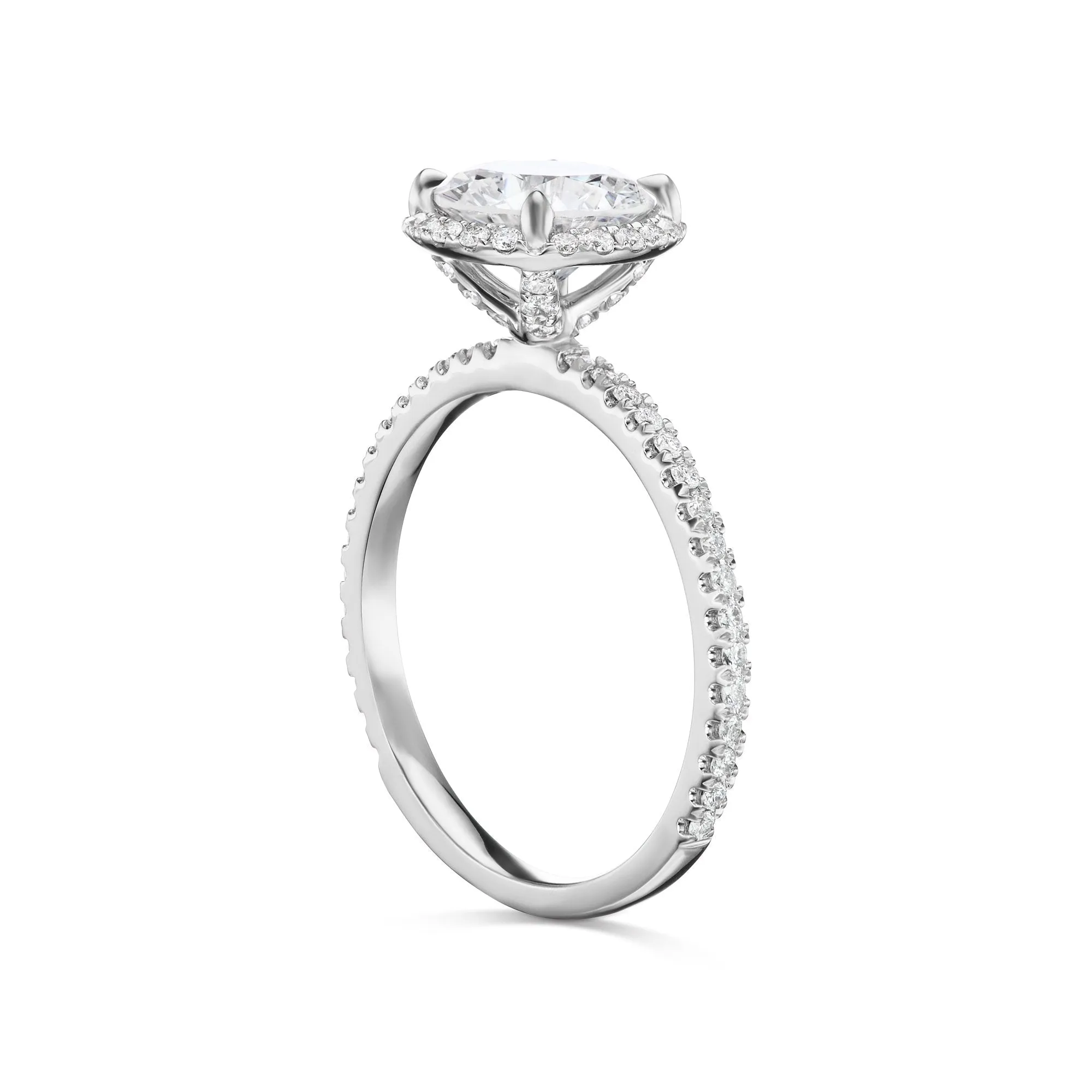 TERRA 2 CARAT ROUND CUT D COLOR VVS2 CLARITY DIAMOND ENGAGEMENT RING 18K WHITE GOLD GIA CERTIFIED 2 CT D VVS2 BY MIKE NEKTA