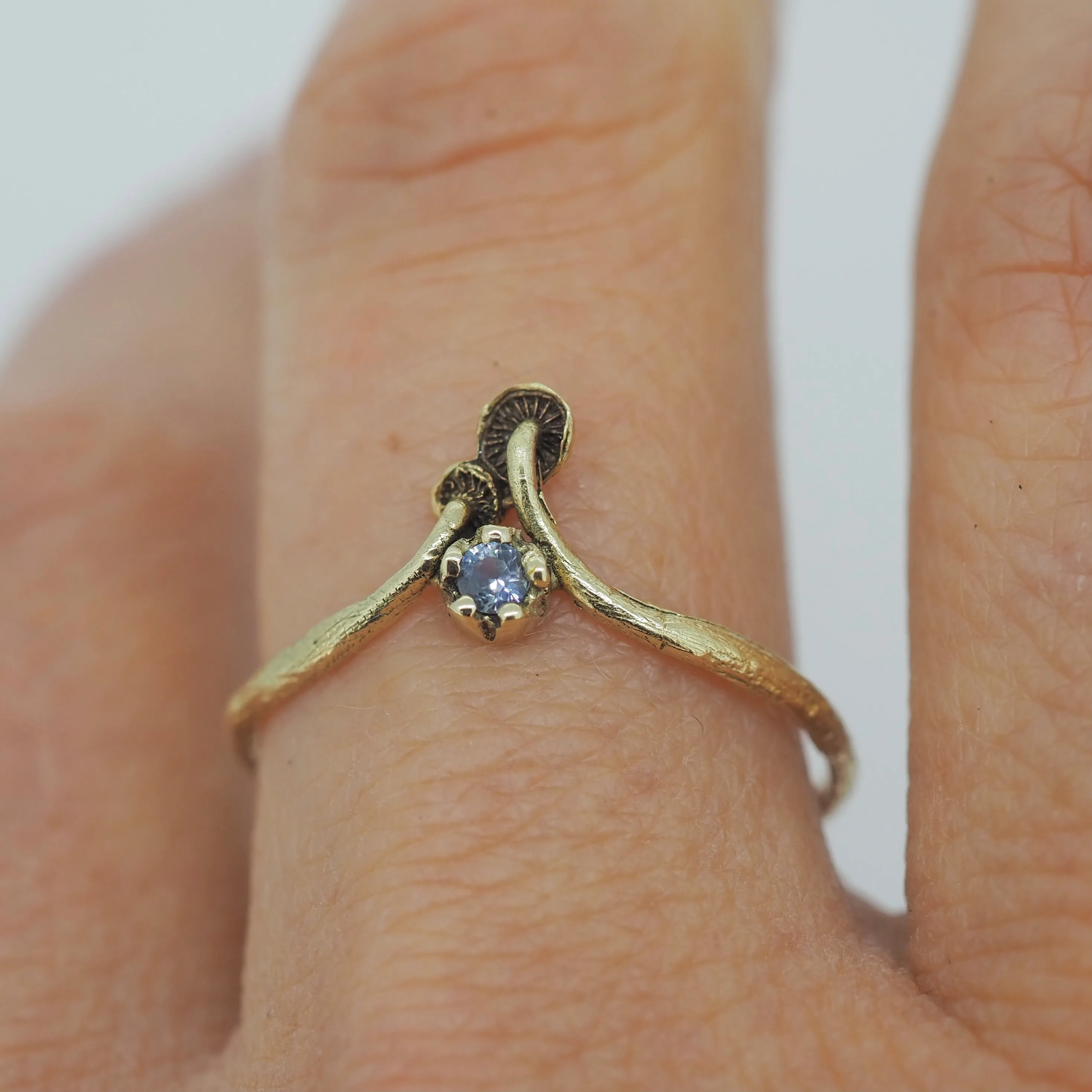 Tiniest twins gemstone ring