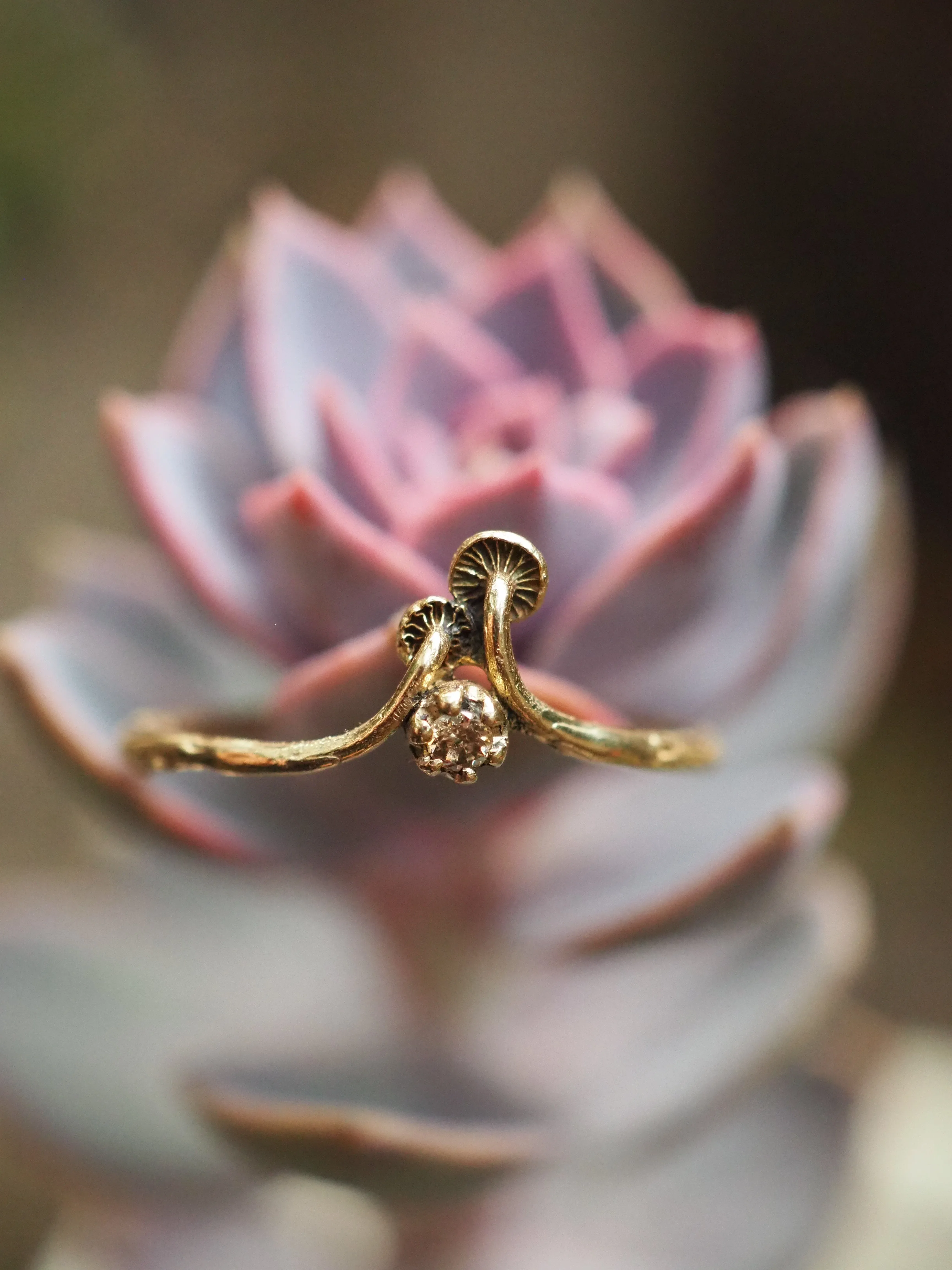 Tiniest twins gemstone ring