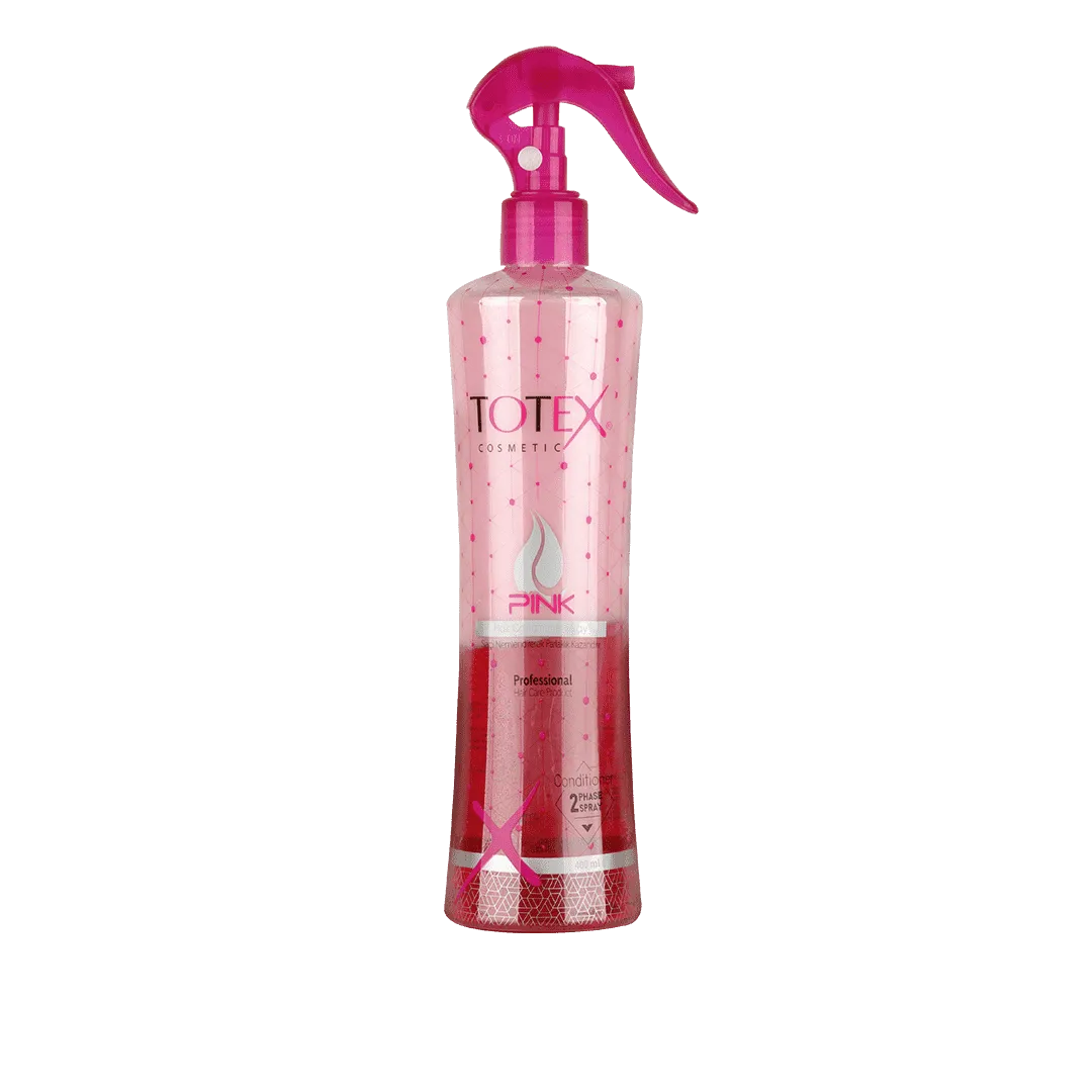 Totex Conditioner Spray Pink 400 ML for Dry & Damaged Hair -Conditioner Spray for Men & Women with essence