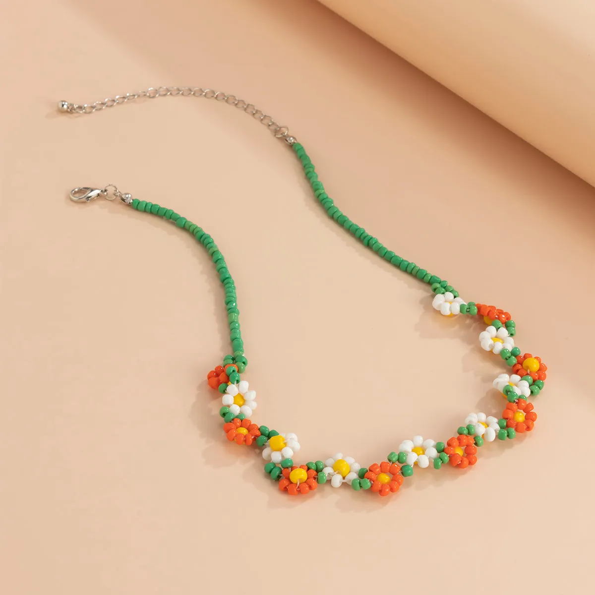 Trendy Flower Passion Beads Choker-Halskette