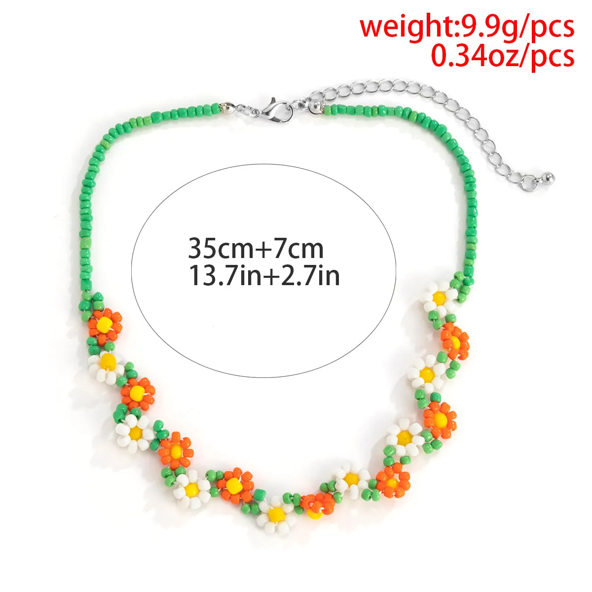 Trendy Flower Passion Beads Choker-Halskette