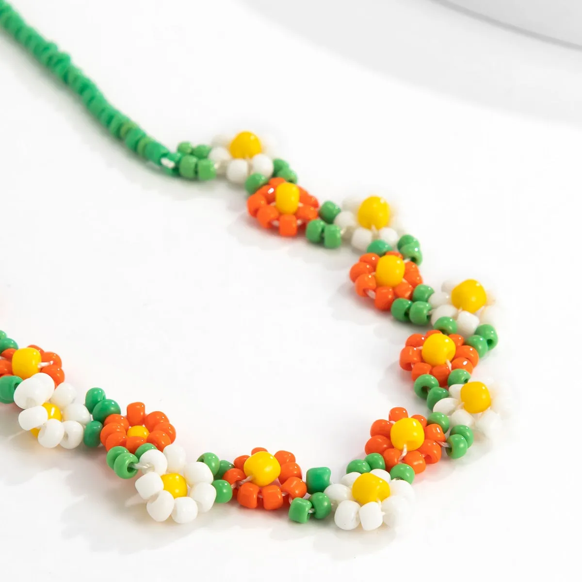 Trendy Flower Passion Beads Choker-Halskette