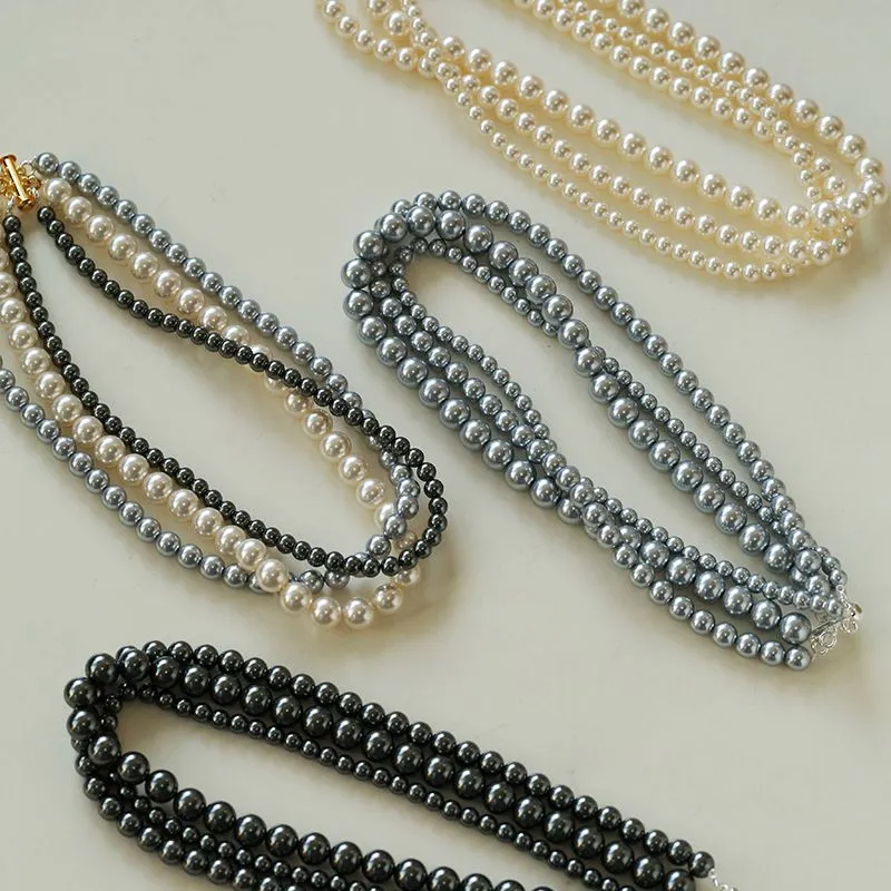 Triple Strand Pearl Necklace