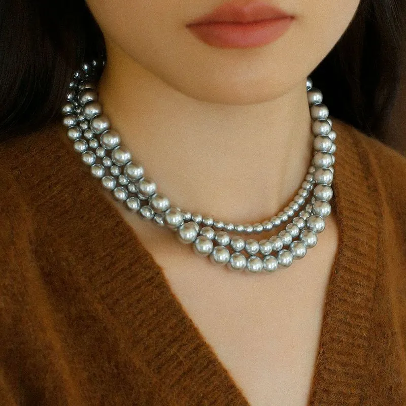 Triple Strand Pearl Necklace