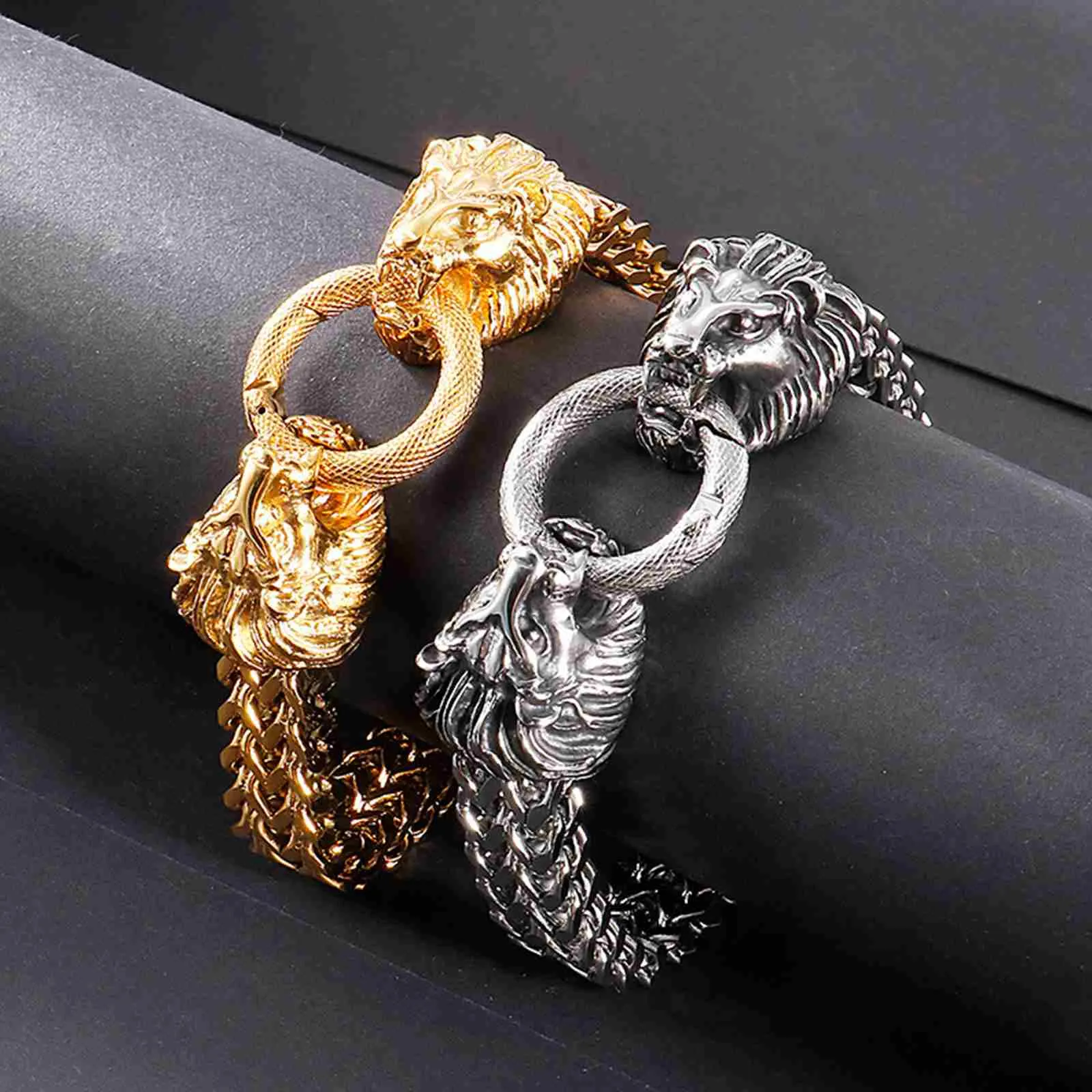 Two Lion Heads Bracelet