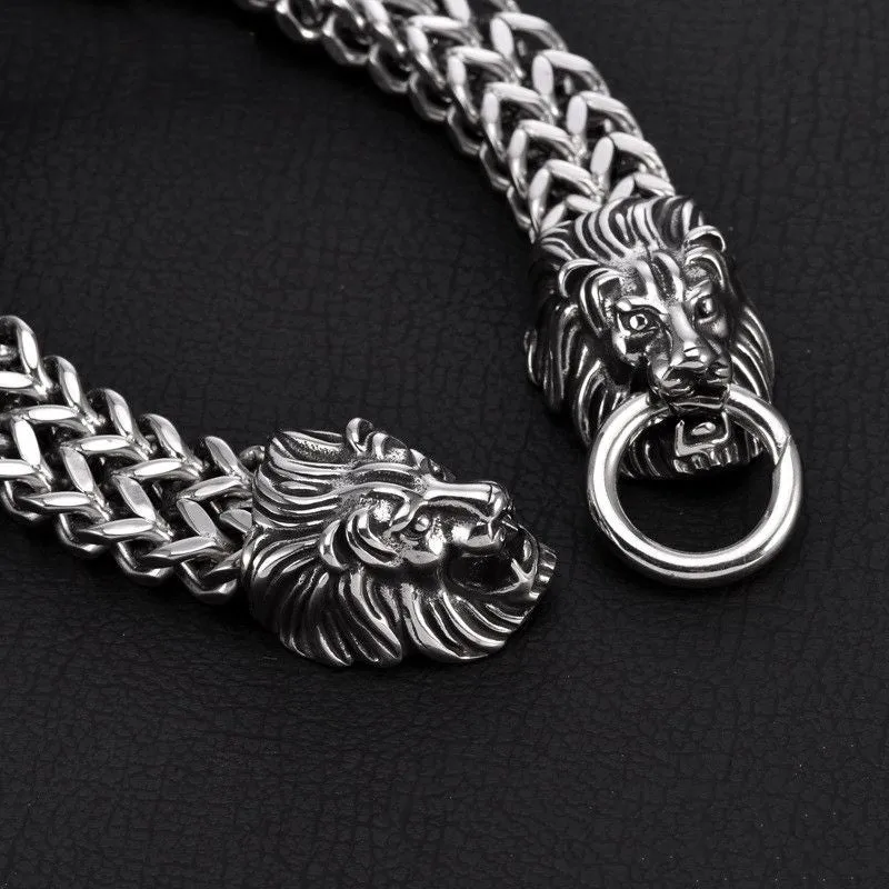 Two Lion Heads Bracelet