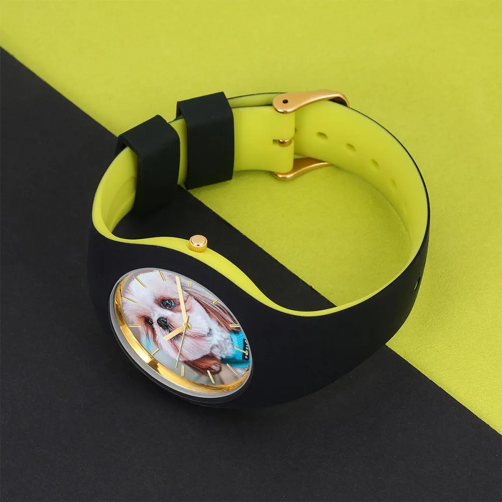 Unisex Custom Silicone Photo Watch 41mm