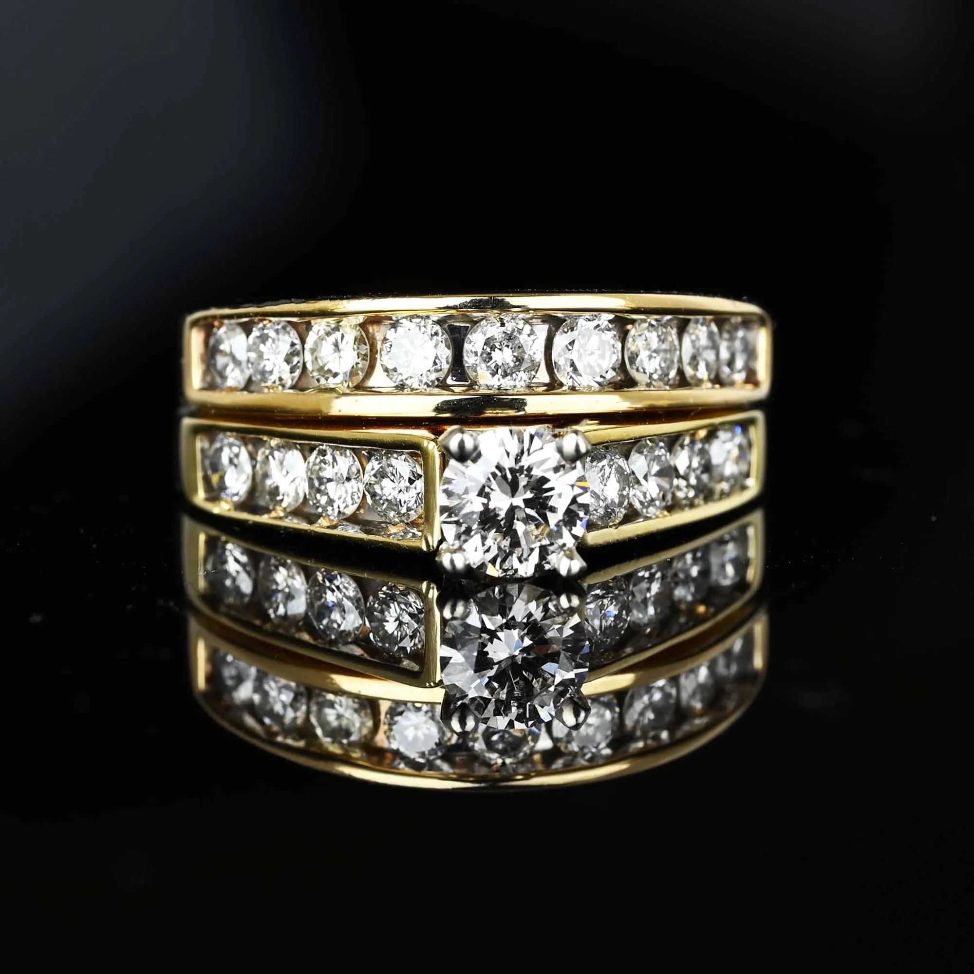 Vintage .75 Carat Diamond Ring Band in 14K Gold