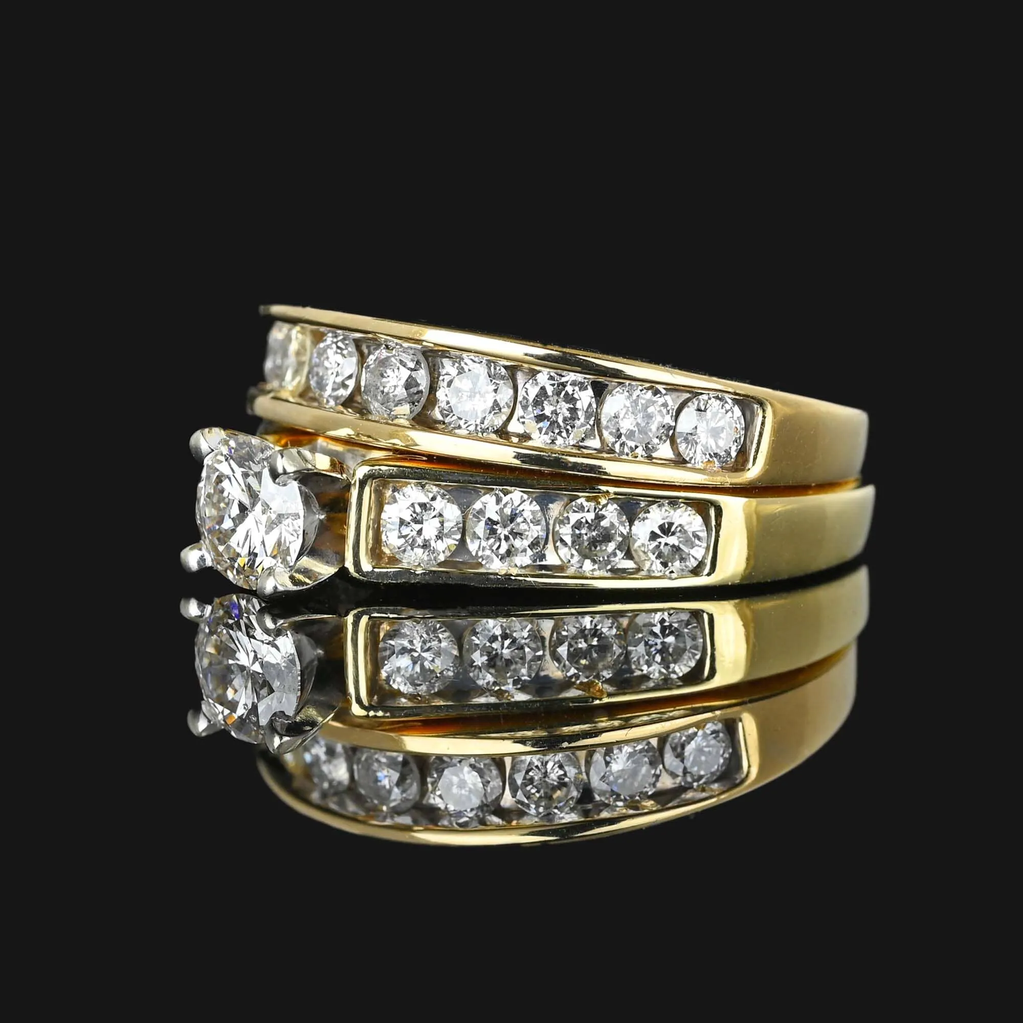 Vintage .75 Carat Diamond Ring Band in 14K Gold