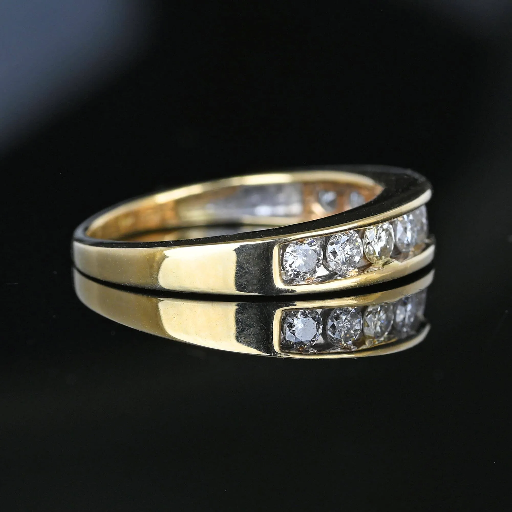 Vintage .75 Carat Diamond Ring Band in 14K Gold