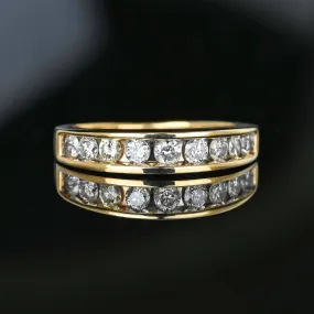 Vintage .75 Carat Diamond Ring Band in 14K Gold