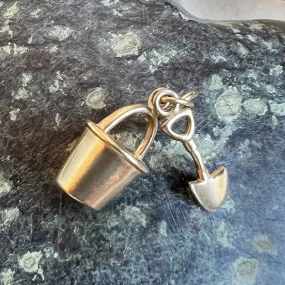 Vintage Pail & Shovel Charm Pendant