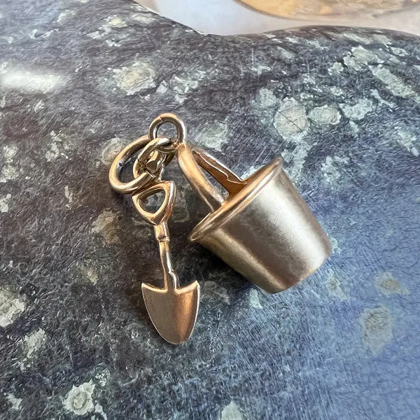 Vintage Pail & Shovel Charm Pendant