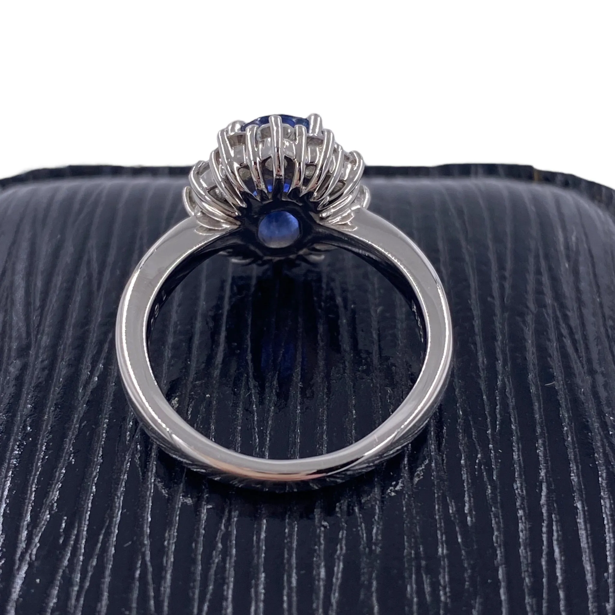 Vintage Platinum Sapphire & Diamond Ring