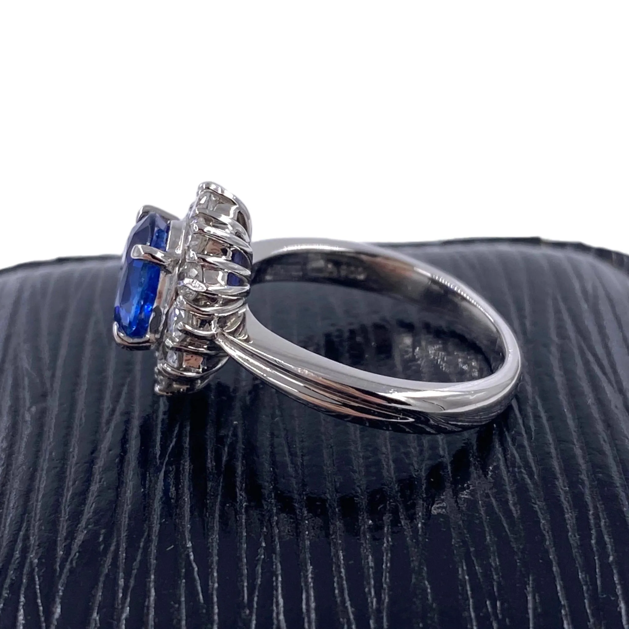 Vintage Platinum Sapphire & Diamond Ring