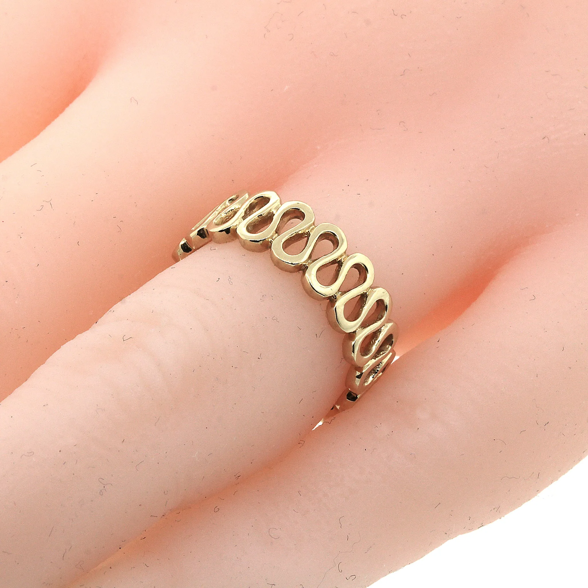 Yellow Gold Frequency Ring in 14k