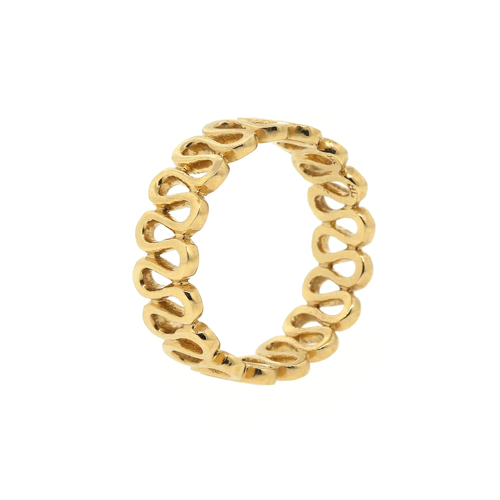 Yellow Gold Frequency Ring in 14k