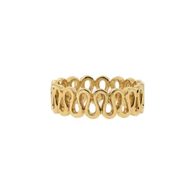 Yellow Gold Frequency Ring in 14k